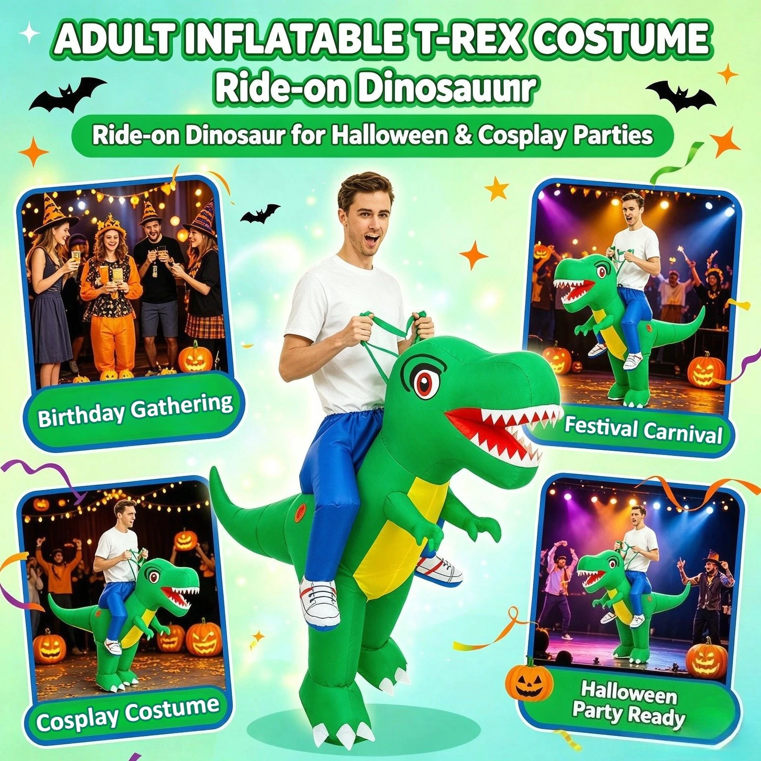1 Piece Adult Inflatable Dinos - огляд і ціна Inflatable Dinosaur Costume Adult