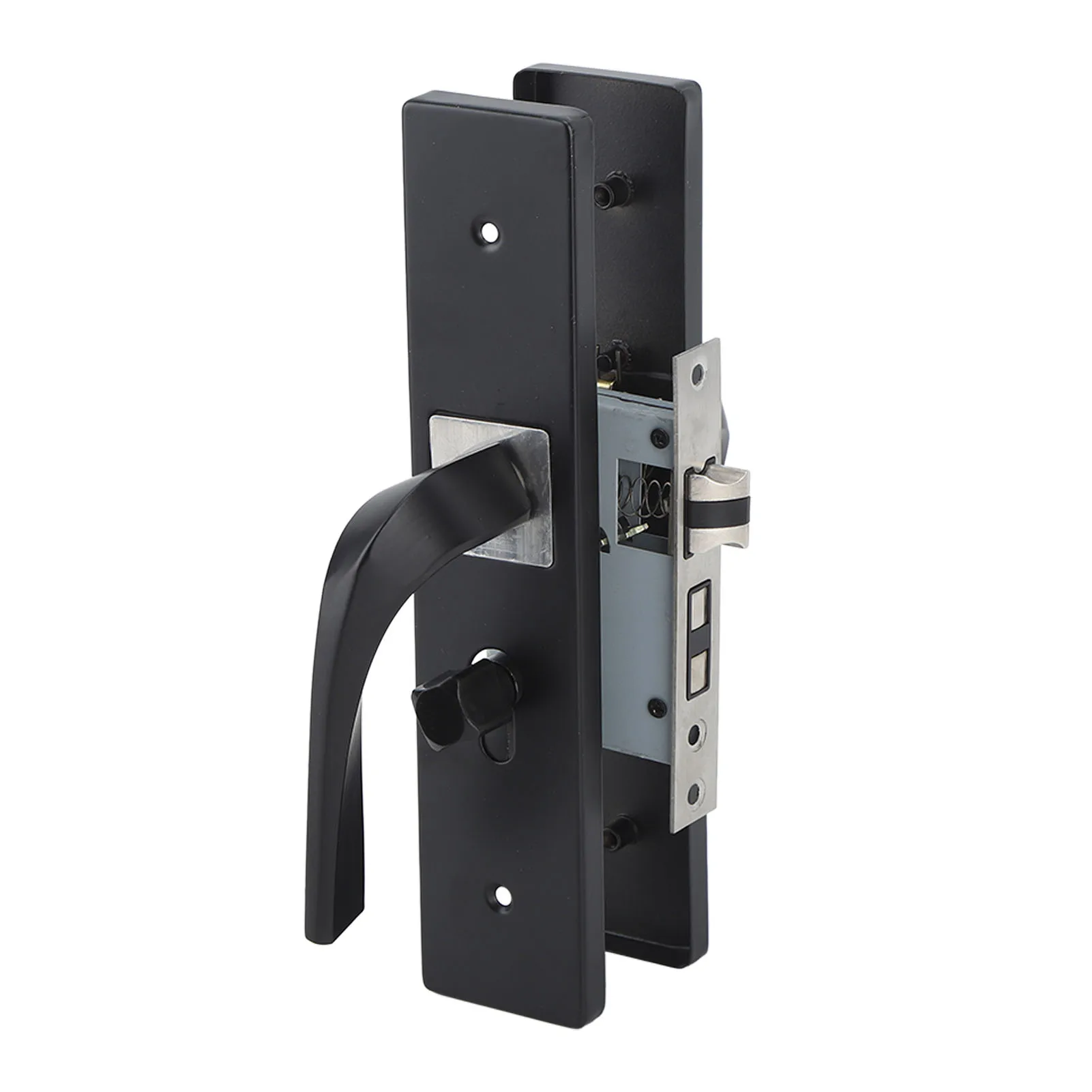 

Комплект замков для спальни, бесшумный, из алюминиевого сплава, с ручкой из массива дерева, черный, для дома, для внутренних помещений, для ванной комнаты