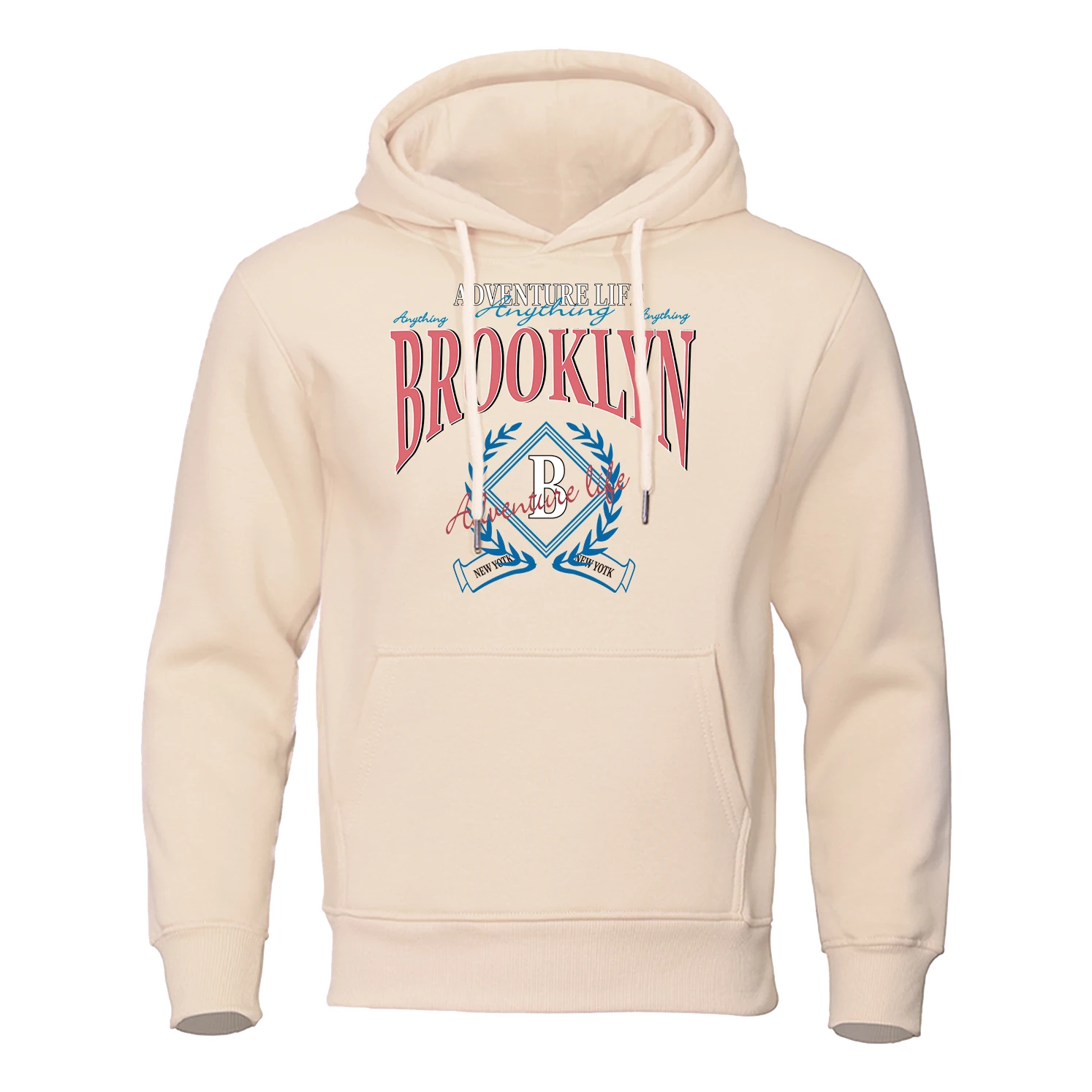 Adventure Life Brooklyn Printed Hoody Mens Crewneck Street Sweatshirt Hip Hop New Casual Clothing Pullovers Fleece Loose Hoodie