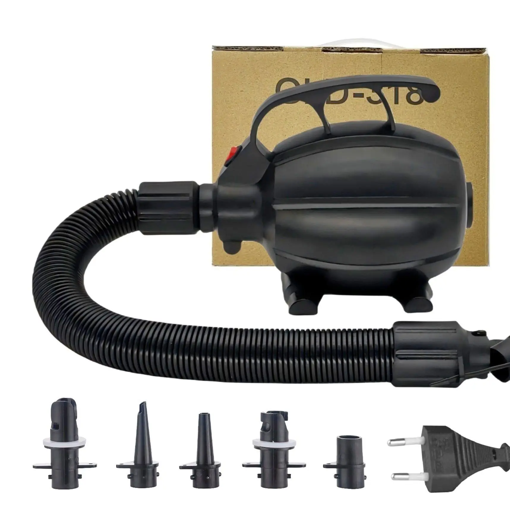 

318 type 600W high-power household portable electric inflation pump tent blower air cushion air model mini electric blower