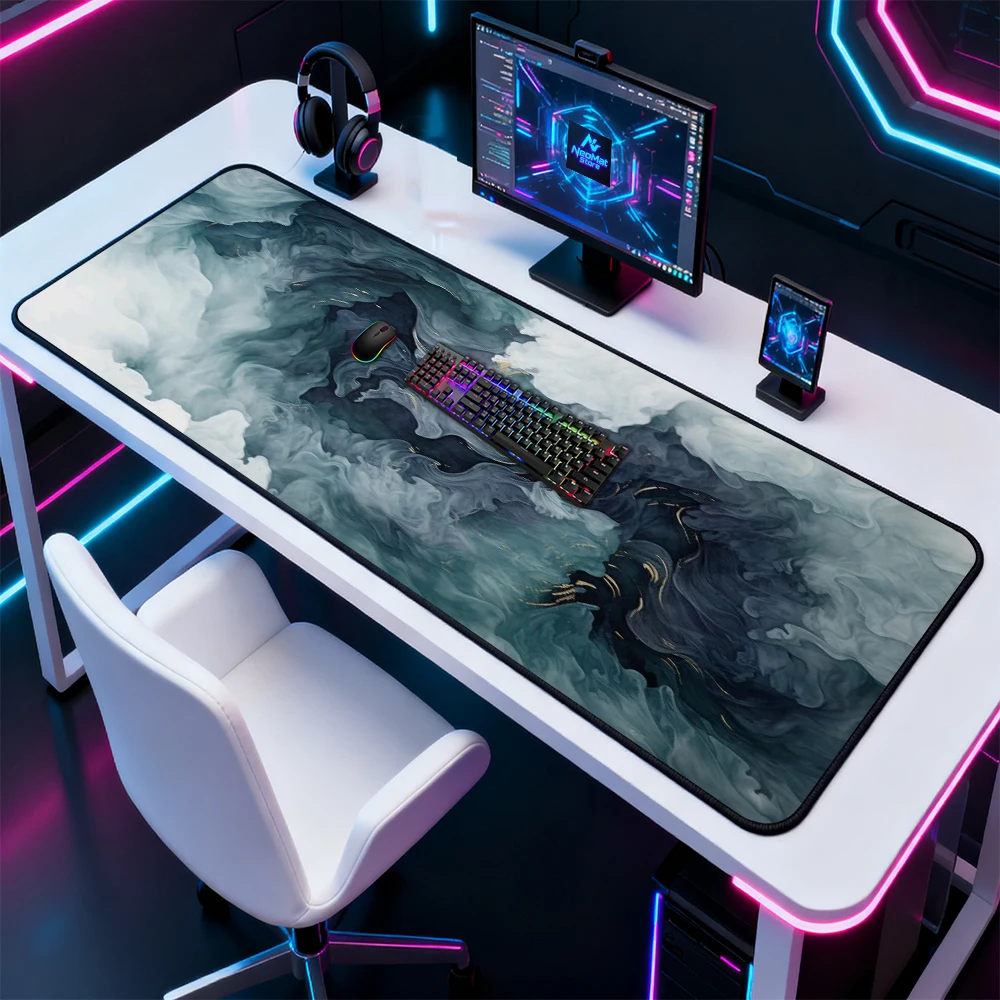 Liquid Swirl Mouse Pad Mousepad 180x60 Gaming Full Desk Mat Mousemat Nonslip Premium Large Oceanic Abstract Gamer Mat Laptop