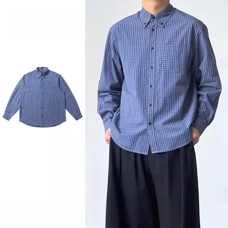 

Loose Long Sve irt Plaid Pattern ex Spring Sle Casual Commute Salt System irt V-Ne Polyester Fiber ort Length