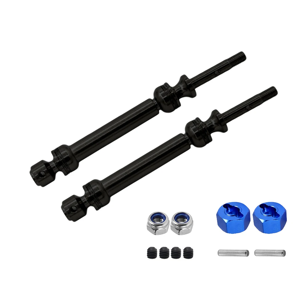 4Pcs Front and Rear Drive Shaft Spline CVD 110-150MM for 1/10 Slash Rustler Stampede VXL 4X4 4WD RC Car Upgrade Parts