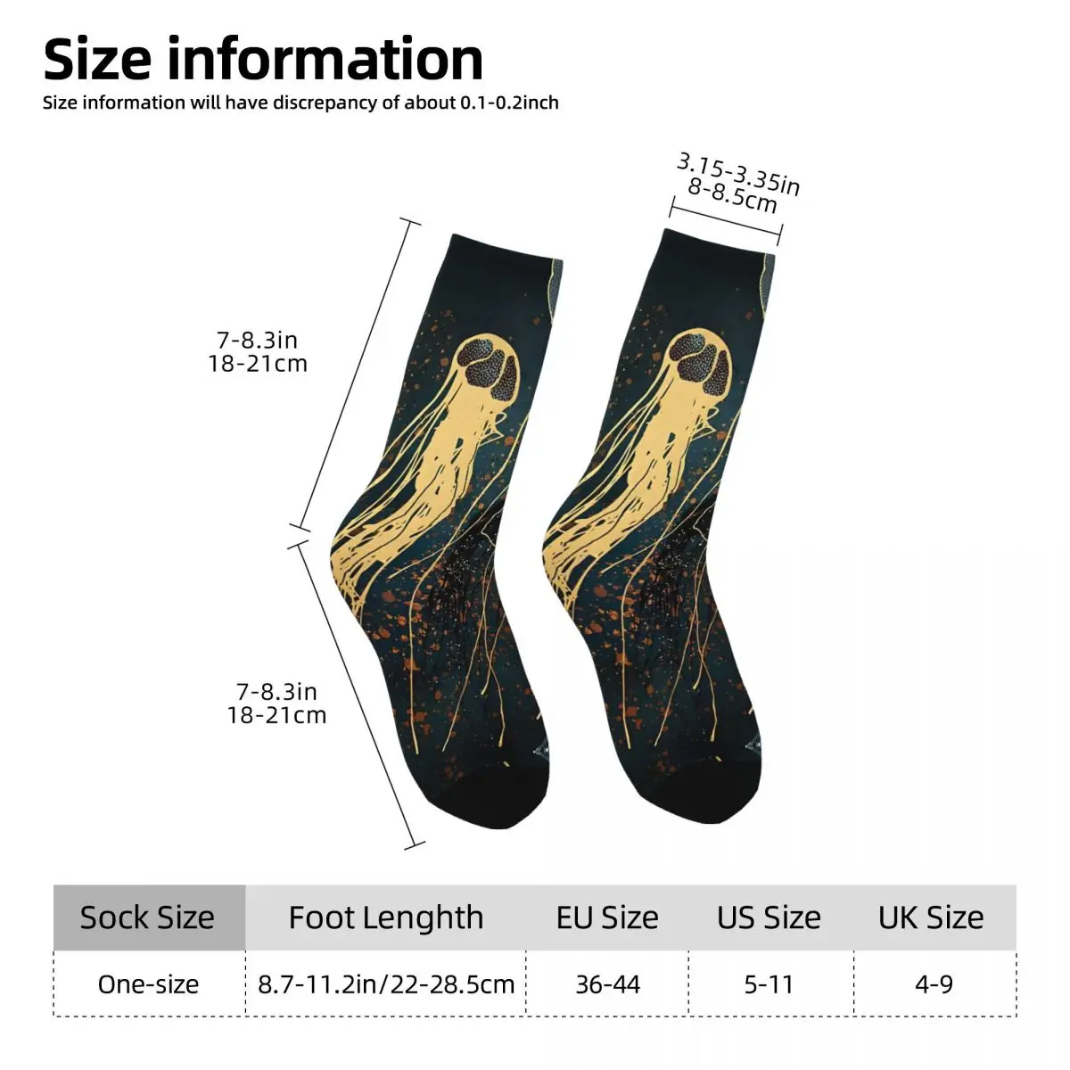 Jellyfish Socks Sports 3D Print Boy Mid-calf Sock