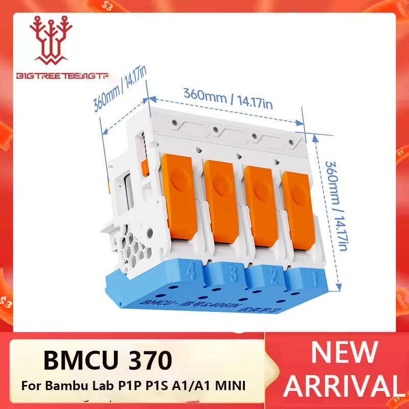 BIGTREETECH BMCU 370 AMS Lite Dual Micro Auto Refill Farm Hall Sensor Bidirectional Buffering AMS MMU Solution For A1 A1 mini
