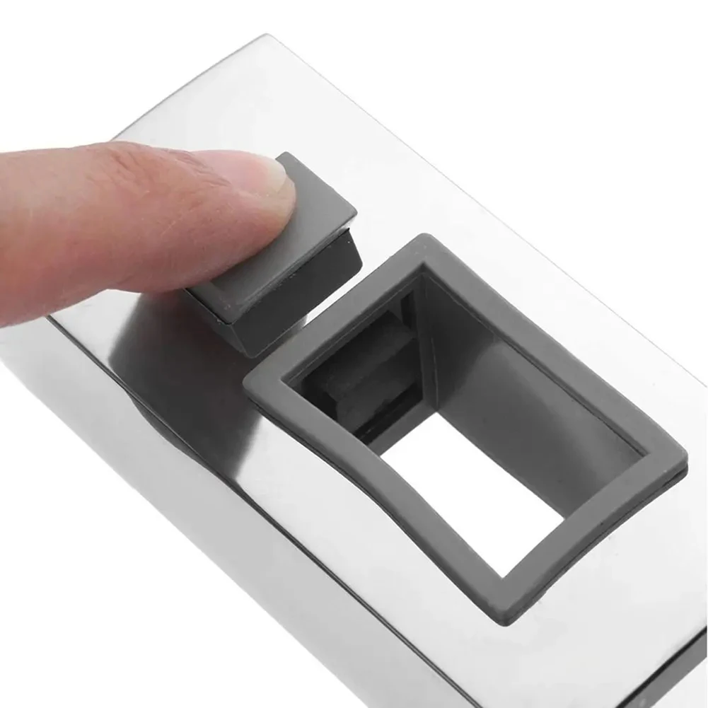 Soporte de barra deslizante para cabezal de ducha cromado, tubo cuadrado, soporte ajustable, estante fijo sin clavos, soporte de ducha de mano para baño