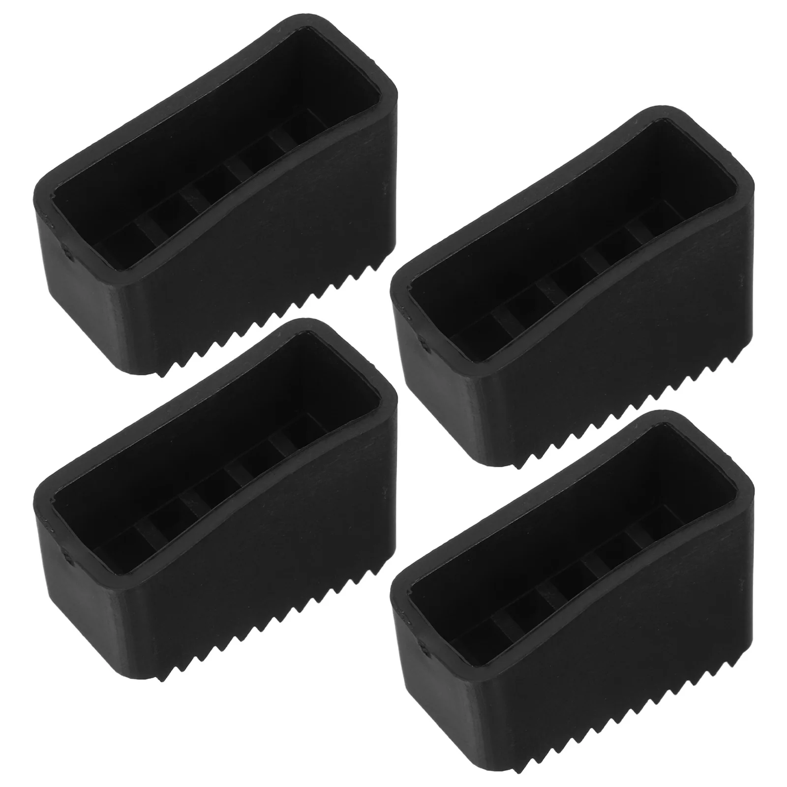 

4Pcs Ladder Feet Rubber Caps Non-Slip Leg Covers for Extension Step Ladders - Wear Resistant Safety Bumper