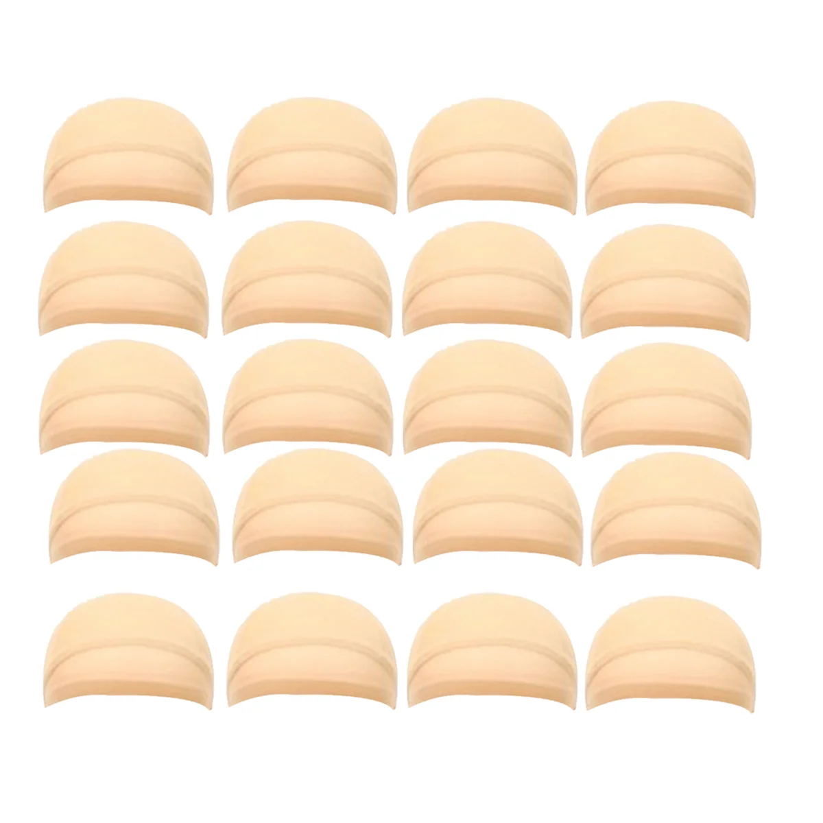 Hd Pruik Cap Kous Cap Transparante Pruik Cap Dunne Nylon Cap Multifunctionele Handige Covers,Beige 20 Pcs