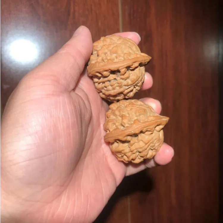 1 Pair 52mm Large Bumpy Texture Official Hat Walnuts Natural Wild Old Tree Wenwan Hand Massage Fidget Toy Collectible Premium