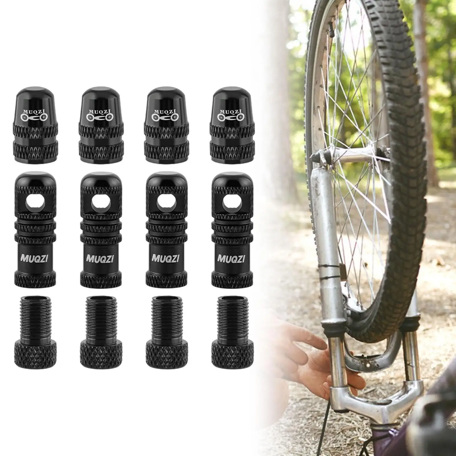 

12Pcs Bike Tire Valve for Bike Repairing Aluminum Alloy Valve Stem Caps