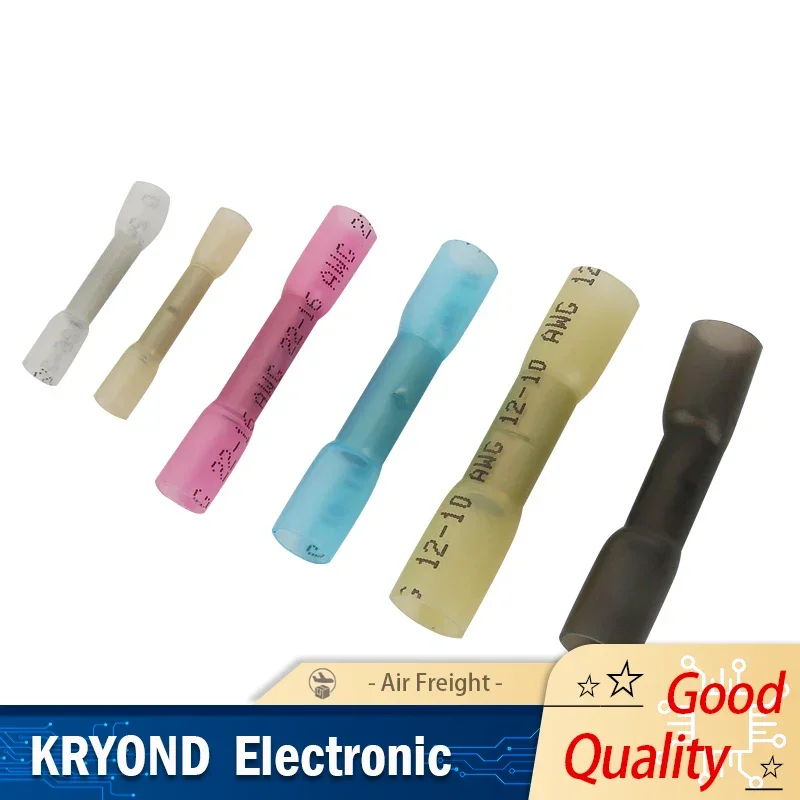 Heat Shrink Butt Wire Connectors Waterproof Insulated Crimp Terminals AWG 26-10 0.3-6.0mm² Automotive Wire Cable