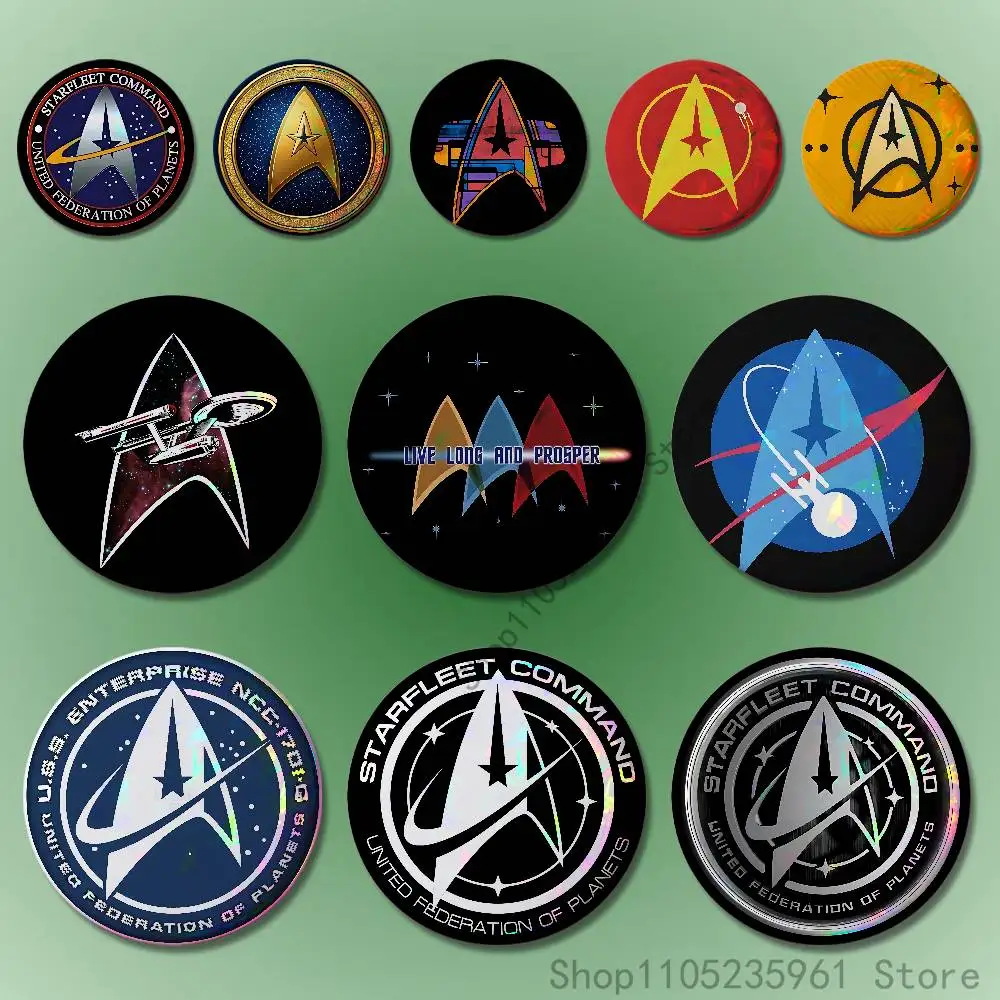 S-Star T-Trek 32mm 58mm 75mm 44mm 25mm Anime Badges Brooches DIY Pins Decorations Birthday Valentine Gifts