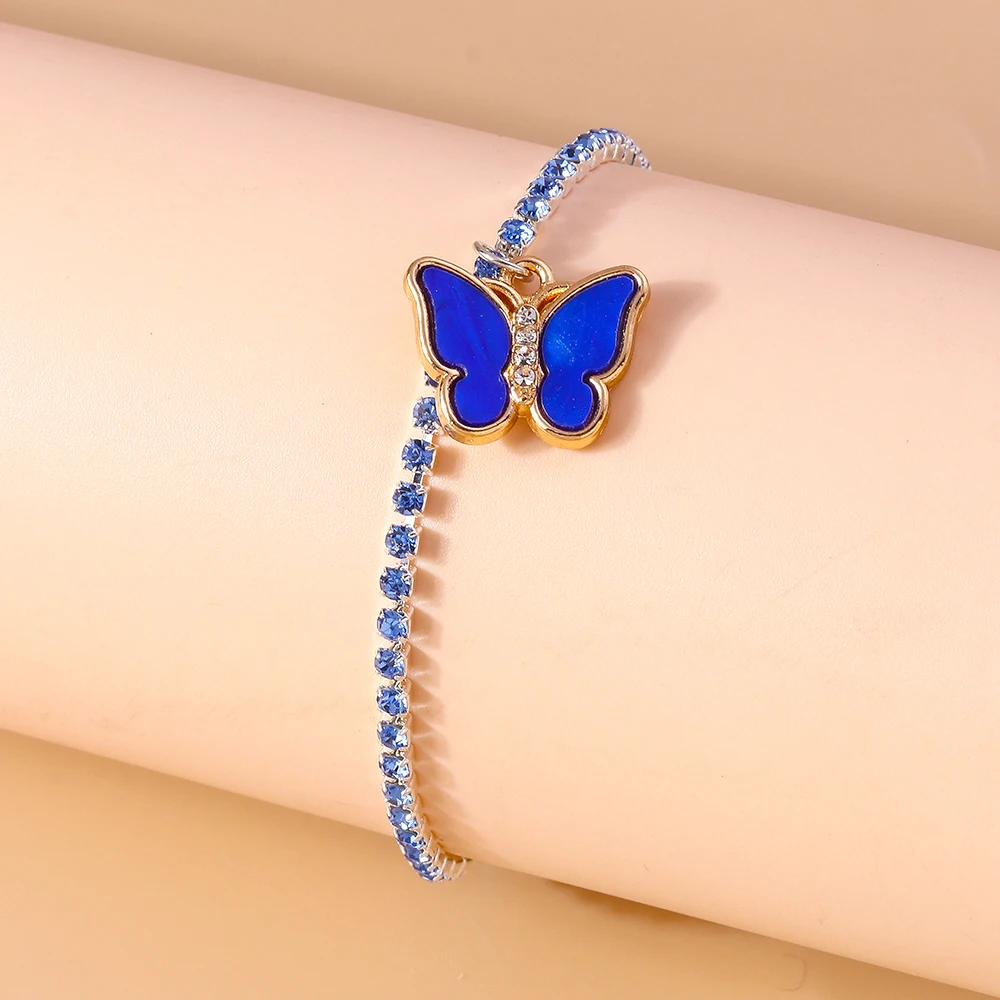Aihua Neue Glänzende Kubische Tennis-Ketten-Schmetterlings-Armbänder für Frauen Sommer Strand Verstellbare Armbänder Geburtstagsparty-Schmuck – Detail 29