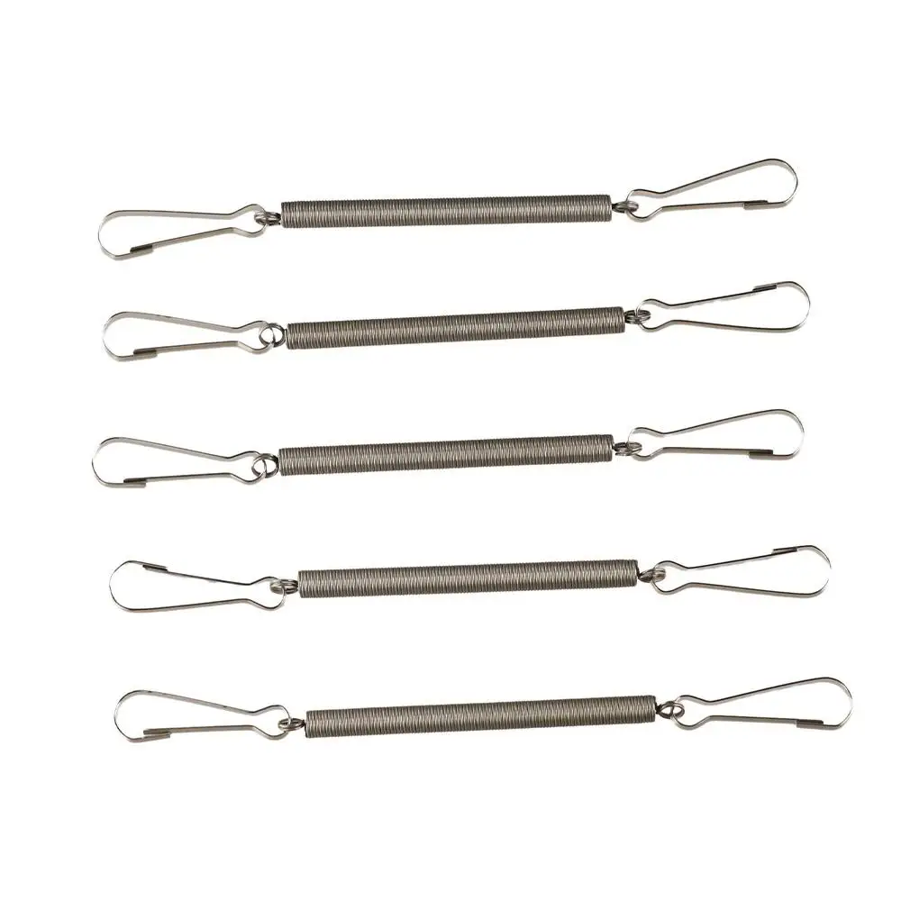 

Stainless Steel Metal Spring with 2 Clips Durable Portable Cage Accessories Clip on Holder Replacement Spring Bracket