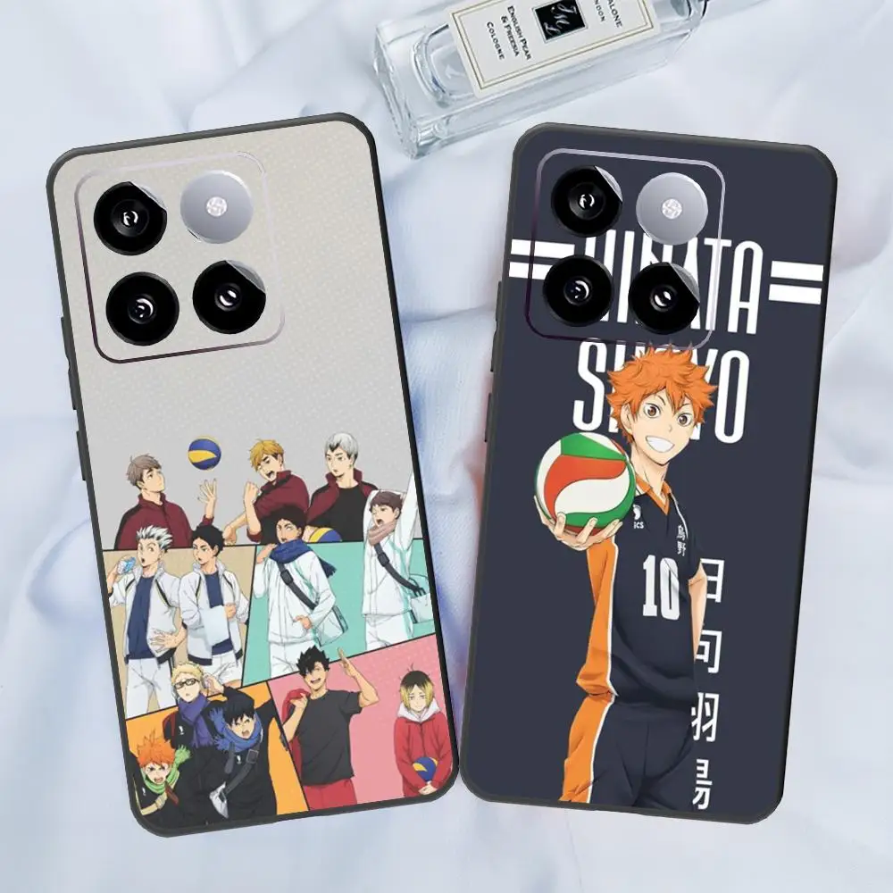 H_haikyu!! Phone Case For Xiaomi 14 Ultra 14 13T 13Pro 13 12T 12 11T 11i 11 Black Silicone Case