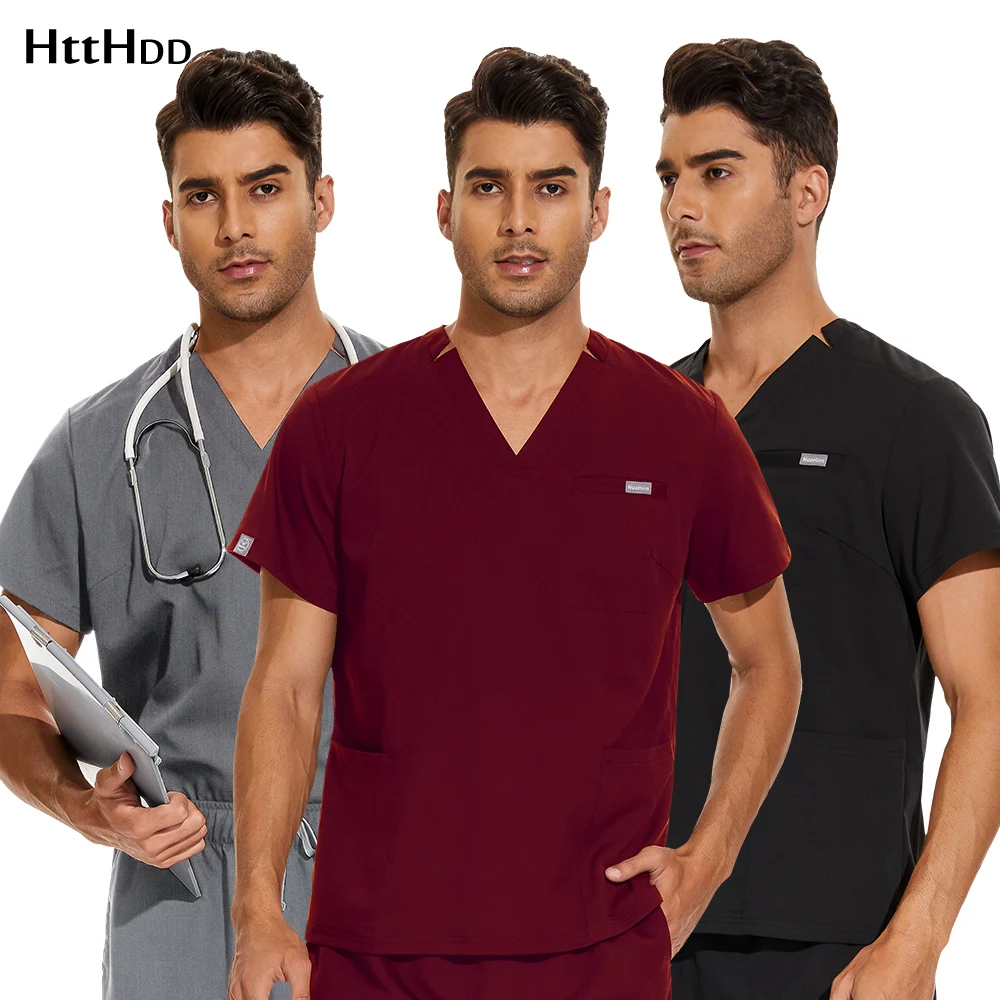 Uniforme cirúrgico médico unissex, Uniformes masculinos, Esfoliação veterinária dentista, preço de atacado, salão de beleza, nova moda