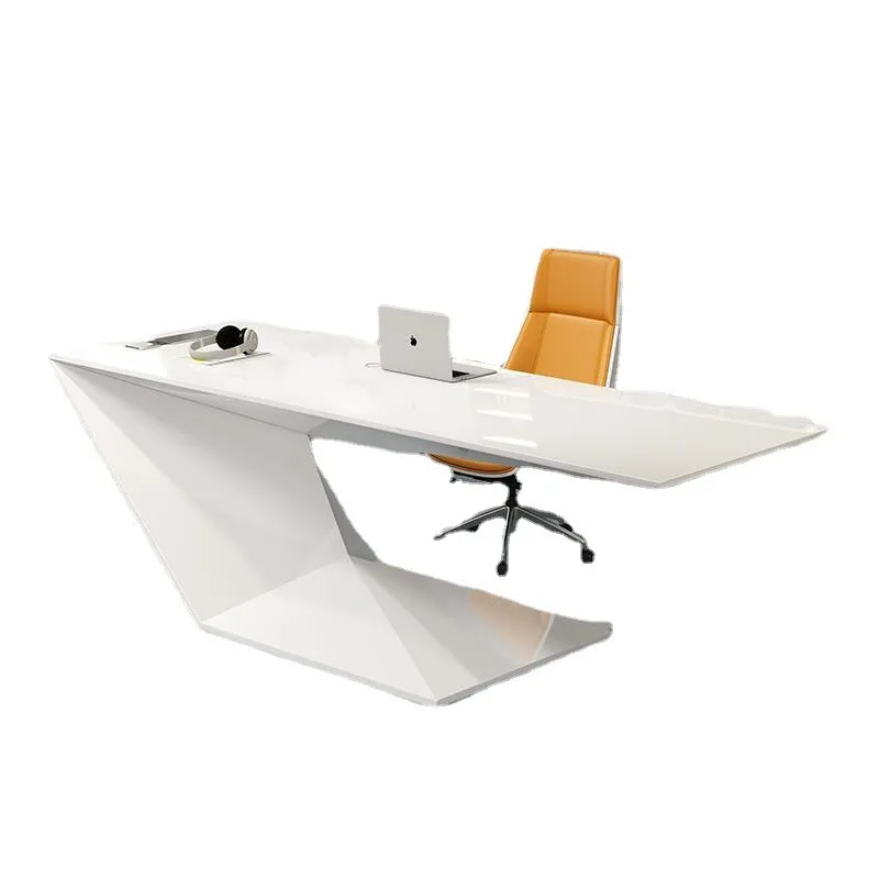 

The boss's desk is painted, the big desk is stylish, simple and modern, and the president's manager's office desk and chairs