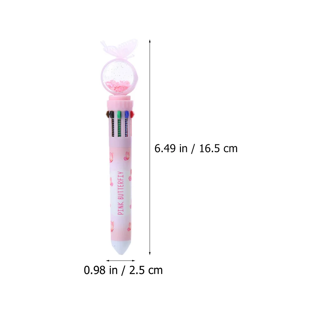 4Pcs Glitter Ballpoint Pen Colorful Multifunction Portable Writing Children Supply Kids Accessory Tool Multicolor Pen