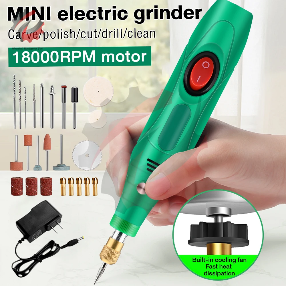 Electric Drill Grinder Engraver Pen Polishing Tools Polisher Rotary Tool Rechargeable Screwdriver Grinding Machine Accessories