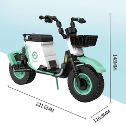 高速電動自転車スクーターモデル,ミニビルディングブロック,愛らしい,教育玩具