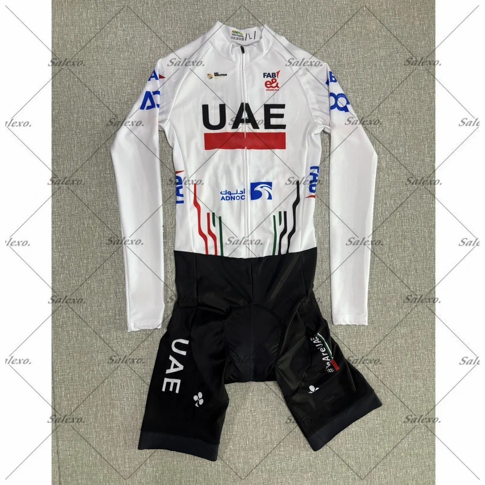 

Комбинезон для триатлона LASER CUT UAE TEAM Боди с длинными рукавами КОРОТКИЙ велосипедный трикотаж Одежда для велосипеда Maillot Ropa Ciclismo