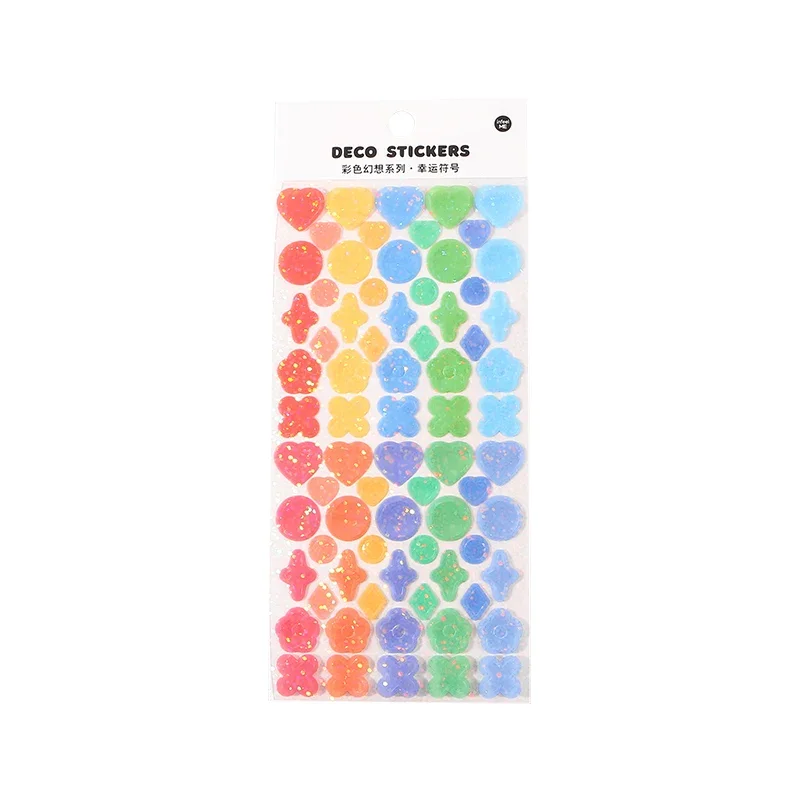 1 pcs Color fantasy series Decorative PVC laser Stickers Scrapbooking Stick Label Diary Stationery Album rainbow ribbon sticker