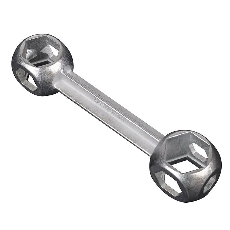 10 Holes Size 6-15mm 10 in 1 Galvanized Steel Hexagon Wrench Durable Bicycle Bike Repair Tool Bone Shape Hexagon Wrench Spanner