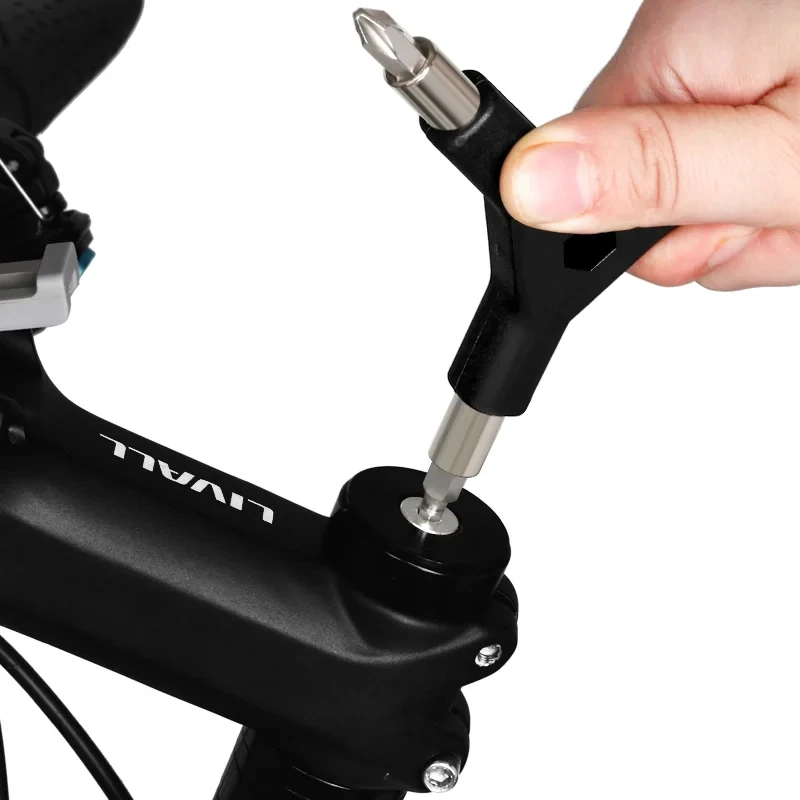 6 in 1 Y-Schraubenschlüssel-Set, austauschbare Bits, 3-Wege-Inbusschrauber, T25 PH2, Schraubendreher für Fahrradreparaturwerkzeug, Fahrrad-Multitool-Set – Detail 9