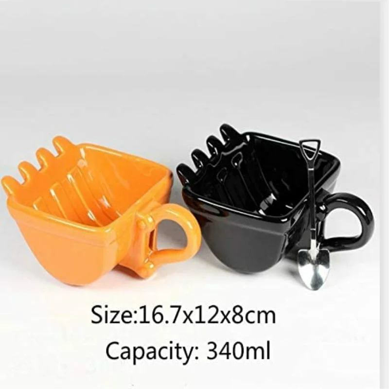 330ml Funny Mugs Excavator Bucket Model Coffee Mug For Coffee Best Gift Cake Cup