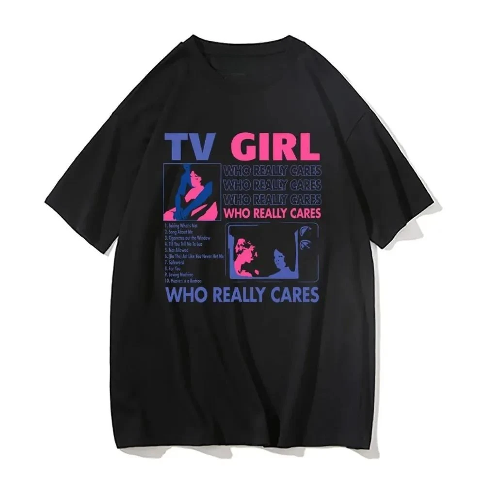 

Trend Tv Girl Street Fashion Trend Pattern Printing Summer Luxury Brand Cotton Men's and Women's T-Shirts Short Sleeves