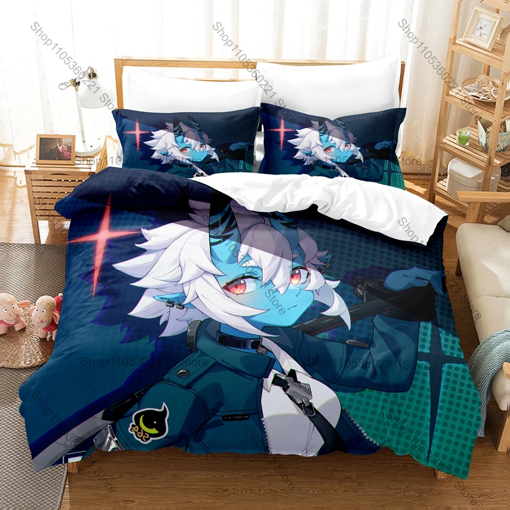 Game Zenless Zone Zero Bedding Set Twin Full Queen King Size Duvet Cover Set Microfiber Bed Linen for Gamers Teens