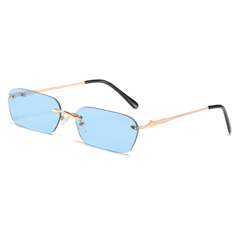 Fashion Rimless Sunglasses Men Women Classic Light Weight Sun Glasses For Male Luxury Rectangle Frameless Eyewear UV400