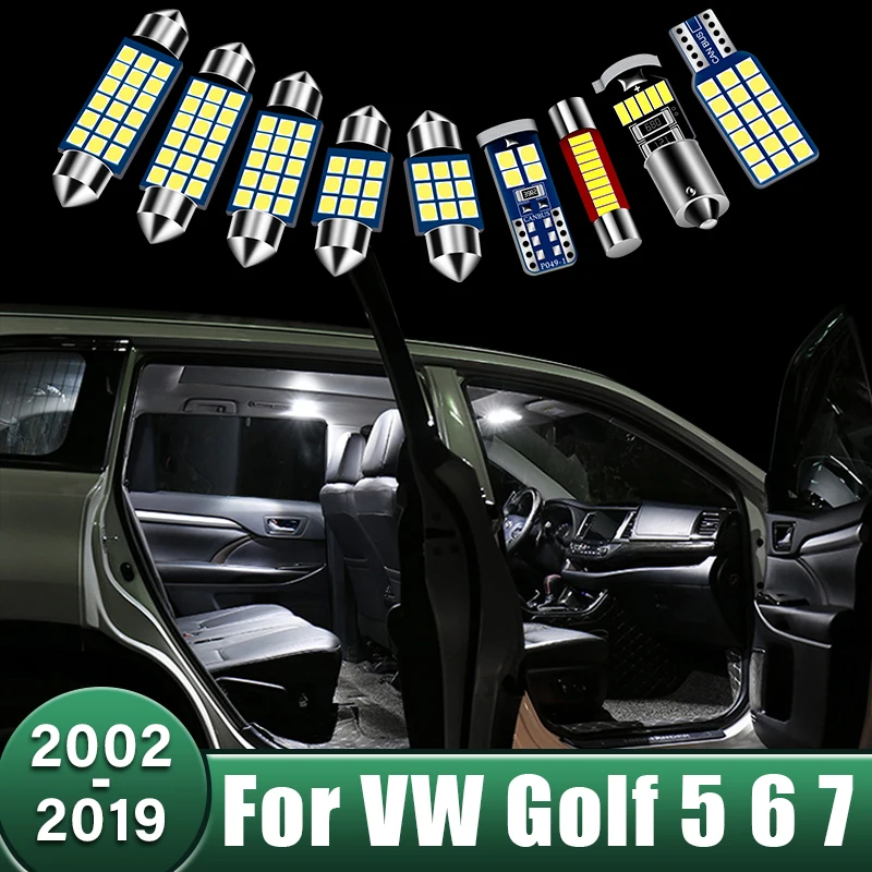 

12pcs Car Interior LED Reading Light Trunk Spare Lamps Decoration Accessories For Volkswagen VW Golf 5 6 7 MK5 MK6 MK7 2002-2019