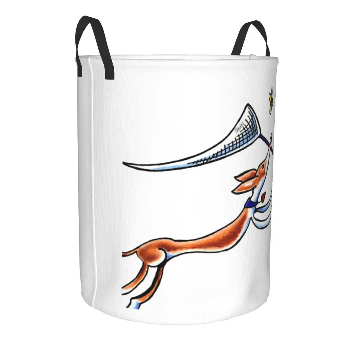 Ibizan Hound Butterflies Laundry Hamper Large Storage Basket Greyhound Dog Sighthound Whippet Girls Boys Toy Organizer