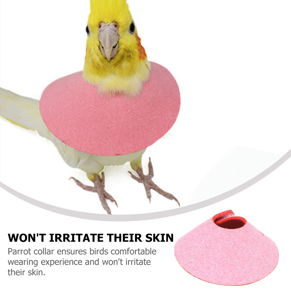 

Anti-biting Collar Parrot Neck Band Elizabeth Circle Bird Protective Cone Accessories Pink Prevent Pecking Wounds Healing
