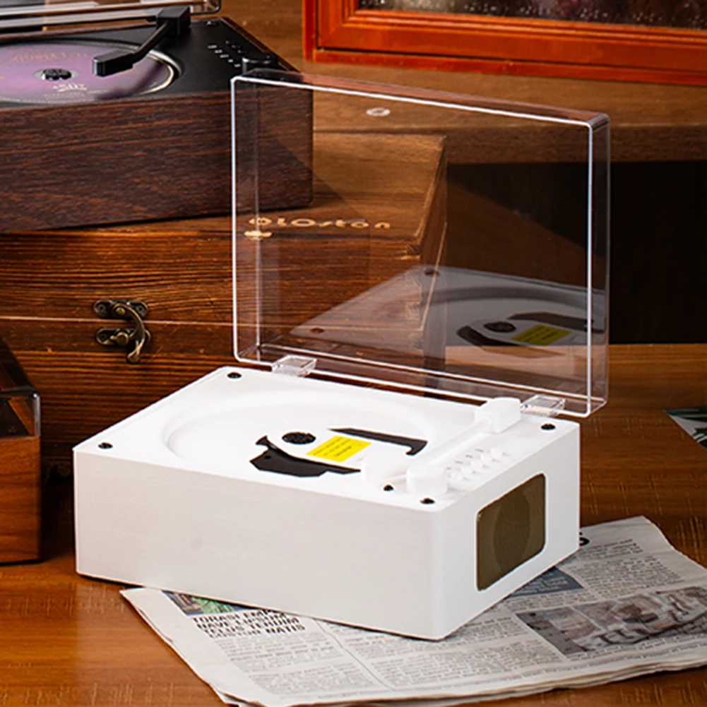 Lettore CD portatile Telecomando ricaricabile Lettore CD desktop Compatibile con Bluetooth 5.0 Supporto CD BT USB 3,5 mm AUX Decorazioni per la casa