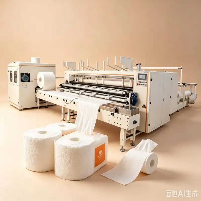 Toilet Paper Roll Making Machine Customized Industrial Paper Converting Machine Automatic Rewinder Embossing System
