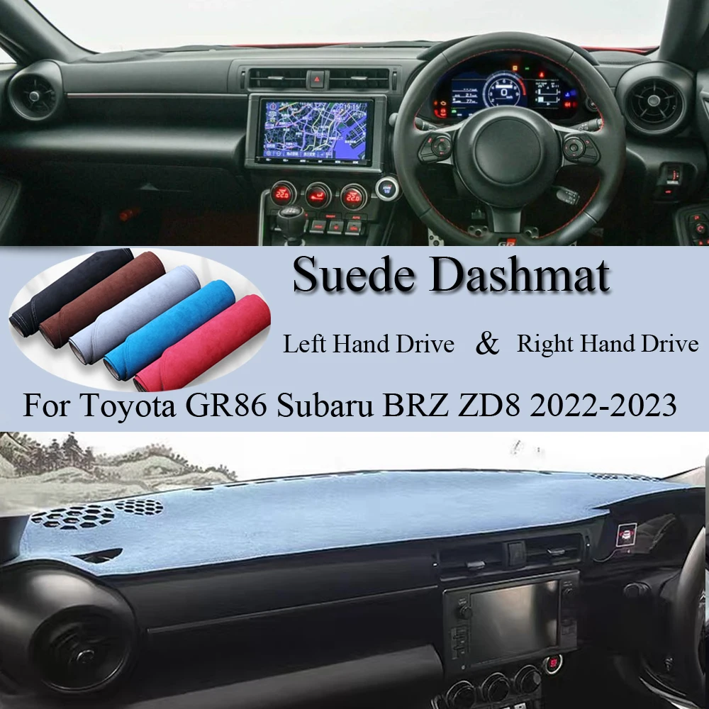 

Suede Leather Dashmat Dashboard Cover Pad Dash Mat Car Accessories Sunshades For Toyota GR86 86 for Subaru BRZ ZD8 2022 2023