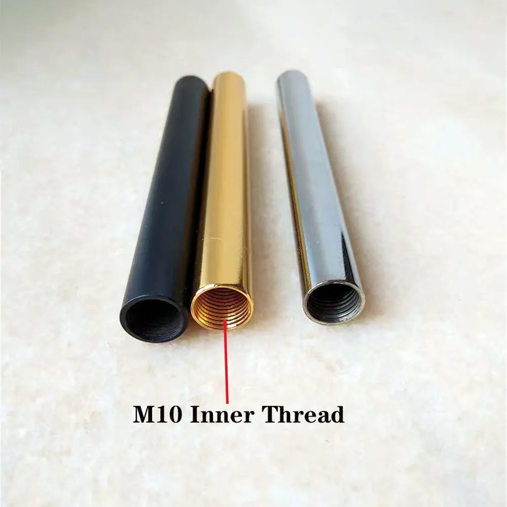 Table lamp/pendant lamp Connecting Rod Black/White/Gold/Silver M10 Inner Thread Screw Metal Hollow Tube For Lighting Accessories