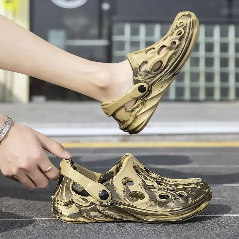 

Сверхлегкие мужские сандалии с отверстиями для улицы, большие размеры в Добро пожаловать, купить тренд 2024, летняя распродажа для взрослых, повседневная мужская обувь из ПВХ 39