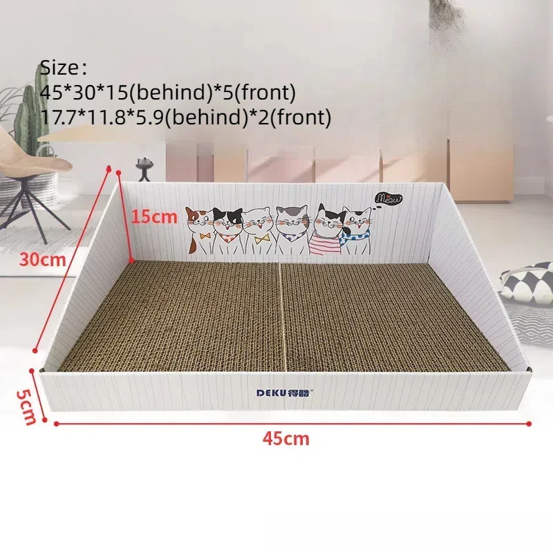 Cardboard cat scratching box high quality scratch board kitten bed cat scratcher for cats