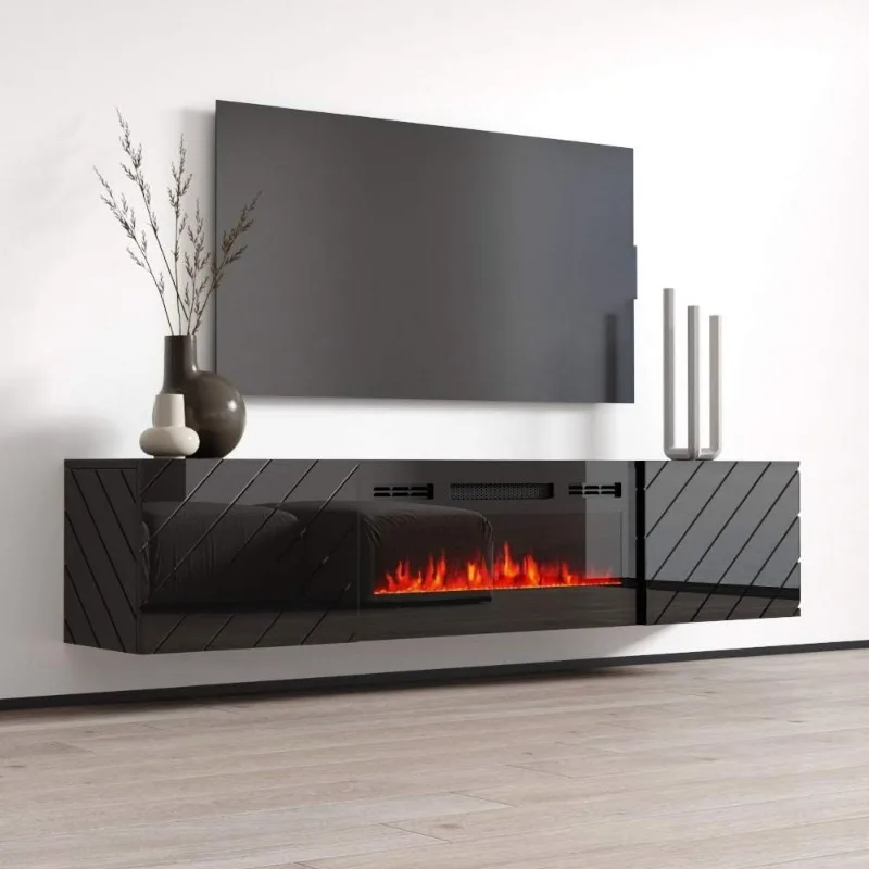 Luxe BL-EF Floating Fireplace TV Stand for TVs up to 80