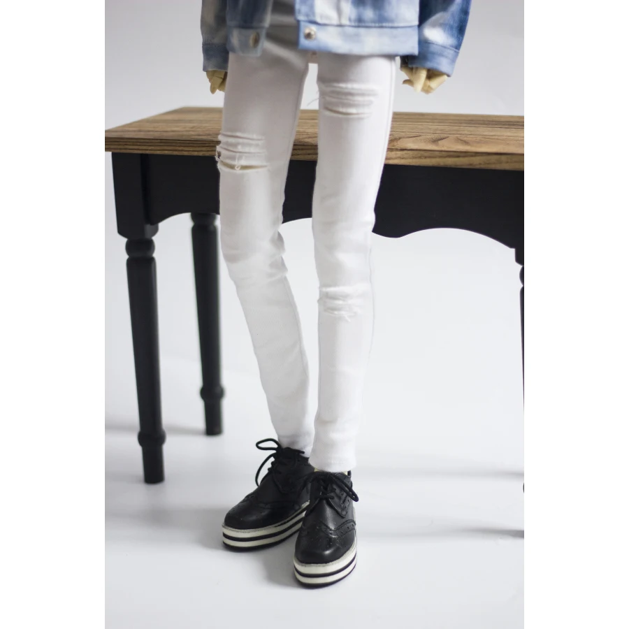 

BJD DOLL White Jeans Pants Trousers Leggings Clothing For 1/3 SD 60cm 24" 1/4 17" Tall Uncle MSD DK DZ AOD DD Dol