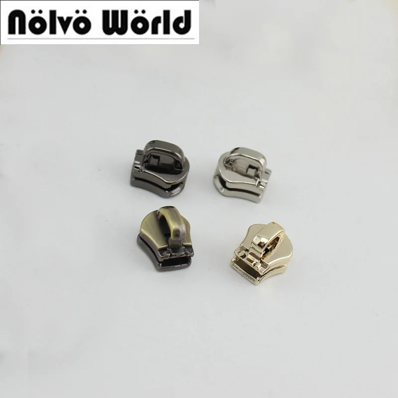 

100pcs 5#Metal teeth zipper head plus movable zipper metal for bags,garments fabric NO.5 nylon zipper teeth