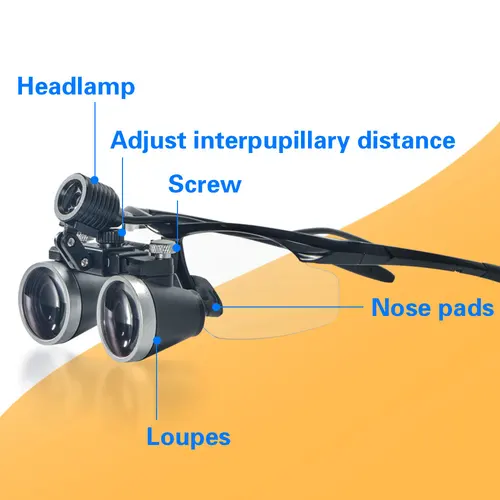 Imagen 2 del producto Exp lupa Dental 2,5X 3,5X lupa con gafas de luz LED lupa quirúrgica lupa médica Dental