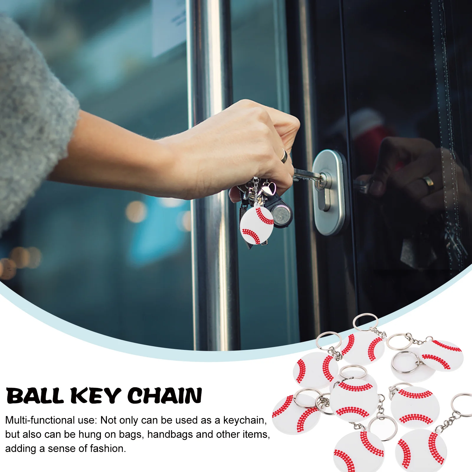 

20Pcs Unique Volleyball Keychain Sports Key Pendants Stylish Bag Decorations for Teen Girls Boys Volleyball Keychains