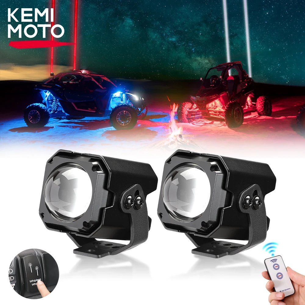 

Whip Lights for Side by Side For 1.5''-2'' Tube Clamp Set For Can-Am Maverick X3 Spot Beam Pod Lights Whipless LED Whip Lights