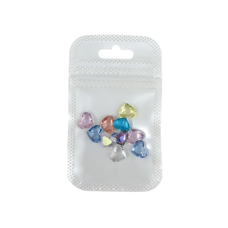 5 ชิ้นเล็บ rhinestones charms คริสตัลชี้ด้านล่างเพชรเครื่องประดับเล็บรักตกแต่งเล็บ