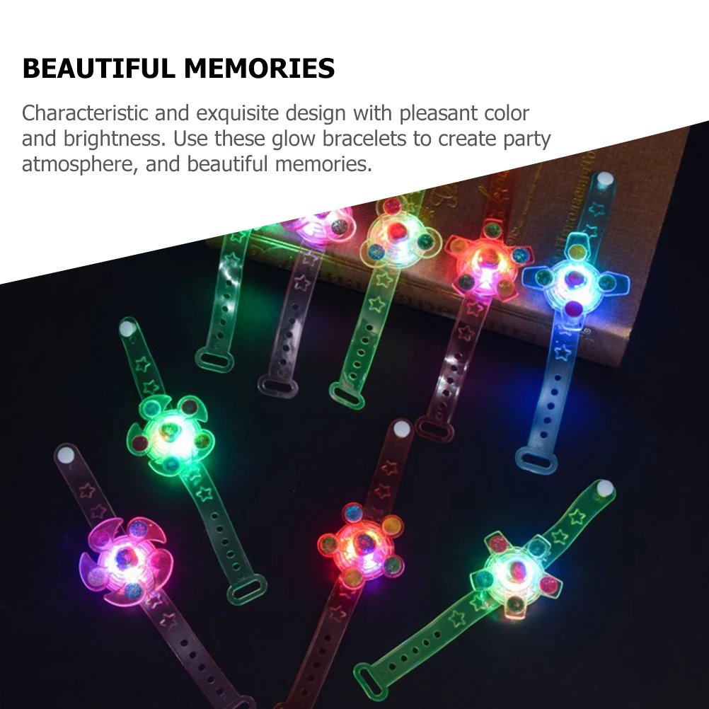 

Luminous Gyro Bracelet Toy Jewelry Glowing Wrist Band Kids Toys Bracelets Wristband Adjustable Led Gifts