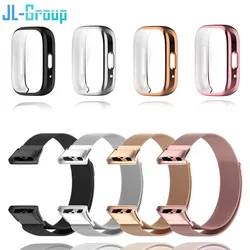 Metal Band For Redmi Watch 3 Strap With TPU Case Screen Protector Soft Film Milanese Magnetic Loop Watchband Redmi 3 Bracelet